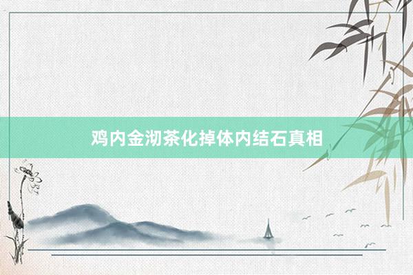 鸡内金沏茶化掉体内结石真相